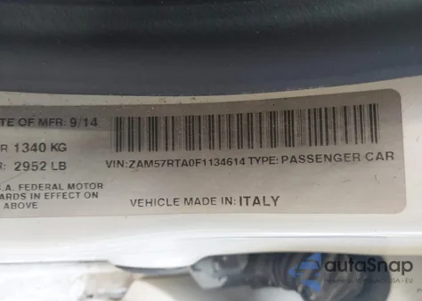 2015 Maserati Ghibli S Q4 z USA, uszkodzony, nr VIN ZAM57RTA0F1134614